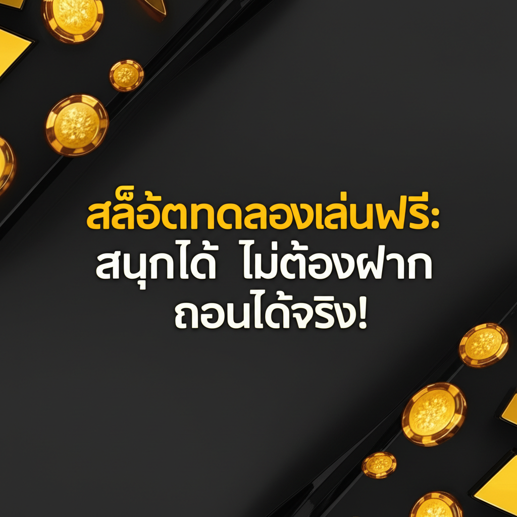 สล็อตทดลองเล่นฟรี: สนุกได้ ไม่ต้องฝาก ถอนได้จริง!